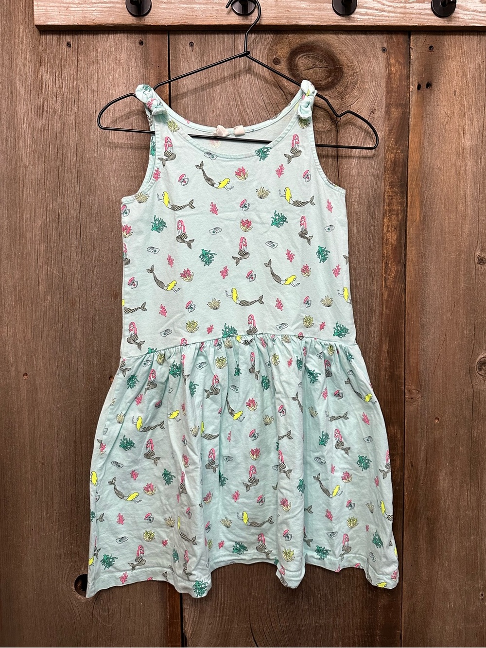 Gap Kids Mermaid Print Tank Sun Dress in Light Blue Size XL 12 Girls